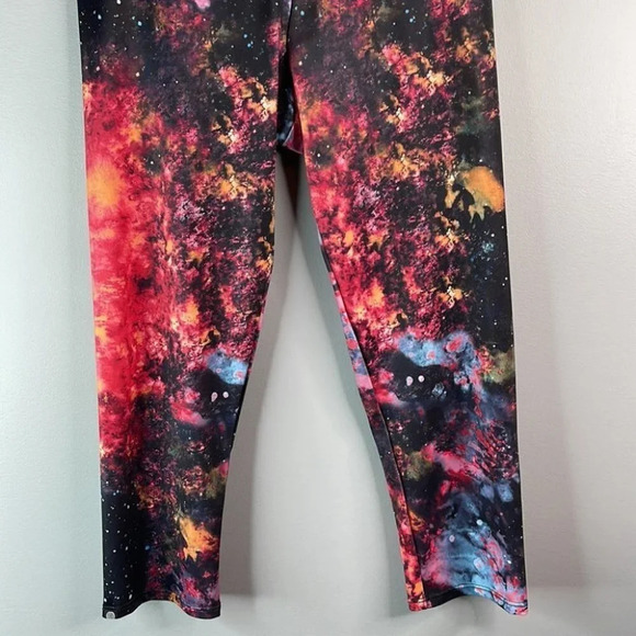 ONZIE Galaxy Pattern High Waist Leggings Multicoloured Spacecore Print Size S/M - Picture 4 of 10